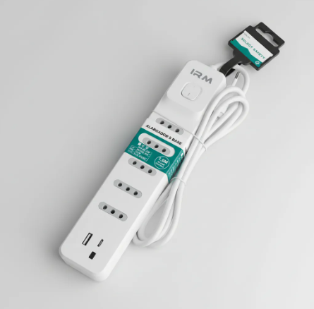 ALARGADOR ELÉCTRICO IRM 5 TOMAS USB TIPO C 1.5M BLANCO