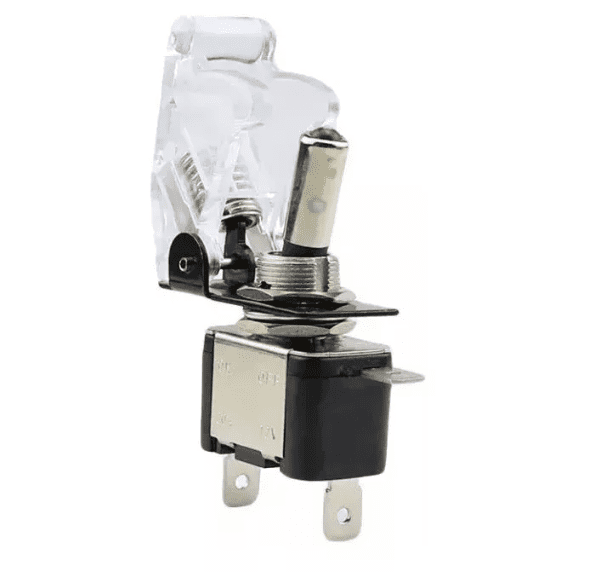 INTERRUPTOR DE PALANCA CON LUZ DE 12-24V/20 TRANSPARENTE