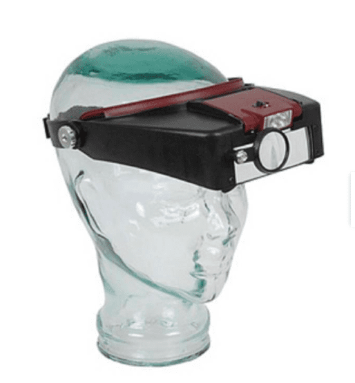 LENTE LUPA RELOJ CON 4 LENTES Y LUZ LED