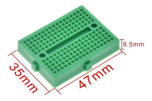 MINI PROTOBOARD VERDE 170 PUNTOS