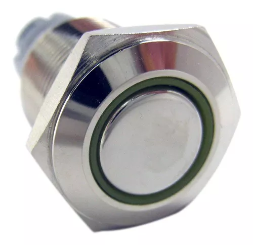 PULSADOR METÁLICO 16MM IP65 CON LED 24V