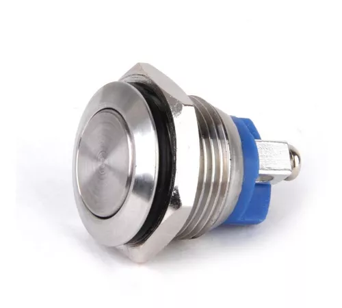 PULSADOR METALICO 19MM IP65 2 PINES