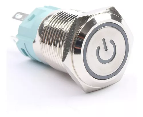INTERRUPTOR METALICO 22MM IP65 CON LED 24V