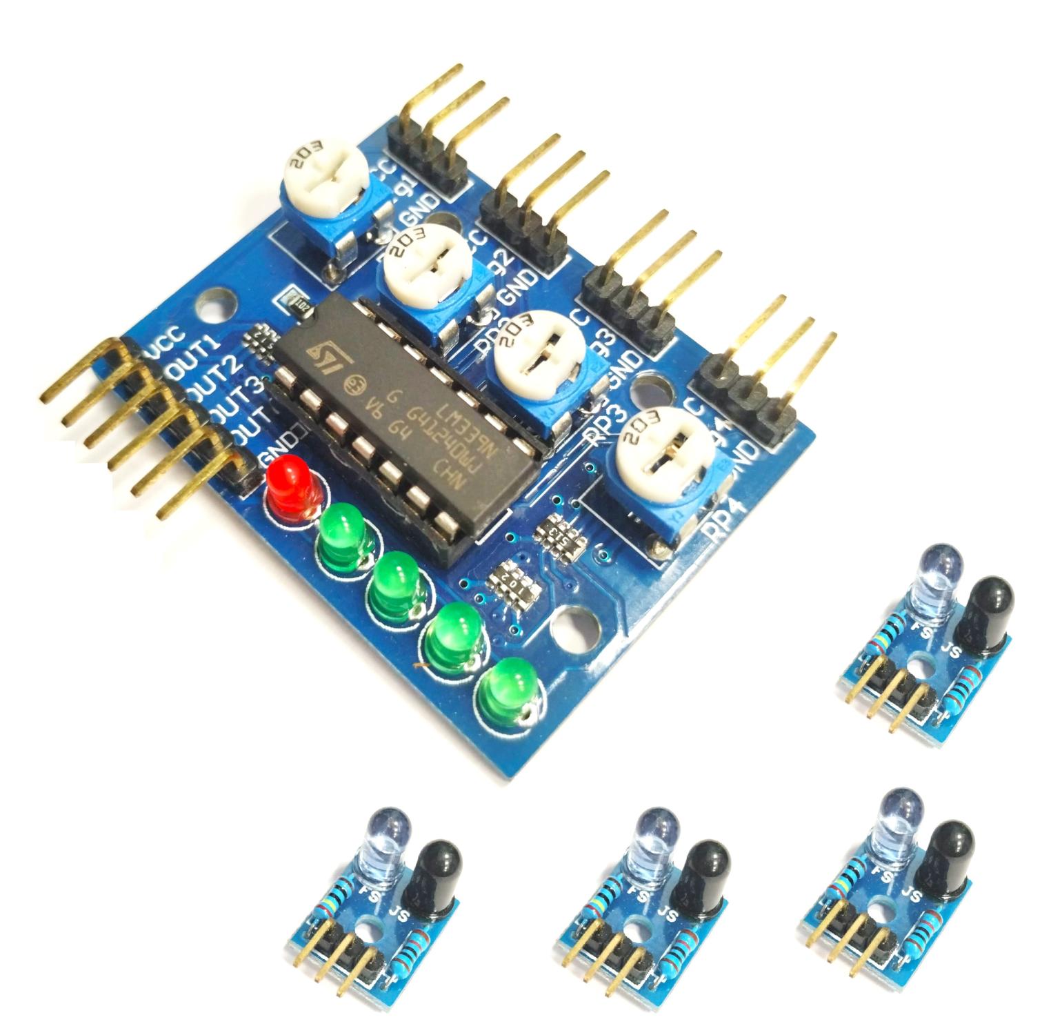 MODULO SENSOR INFRARROJO 4 CANALES - MODULO + 4 SENSOR IR